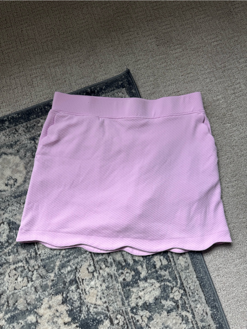 Pebble Beach Lilac Scallop Hem Mini Skort